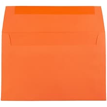 JAM Paper A8 Colored Invitation Envelopes, 5.5 x 8.125, Orange Recycled, 50/Pack (95740I)
