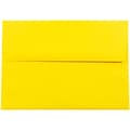 JAM Paper® A7 Colored Invitation Envelopes, 5.25 x 7.25, Yellow Recycled, 50/Pack (96326I)