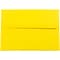JAM Paper A7 Colored Invitation Envelopes, 5.25 x 7.25, Yellow Recycled, 50/Pack (96326I)
