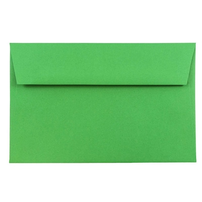 JAM Paper® A9 Colored Invitation Envelopes, 5.75 x 8.75, Green Recycled, 25/Pack (98176)