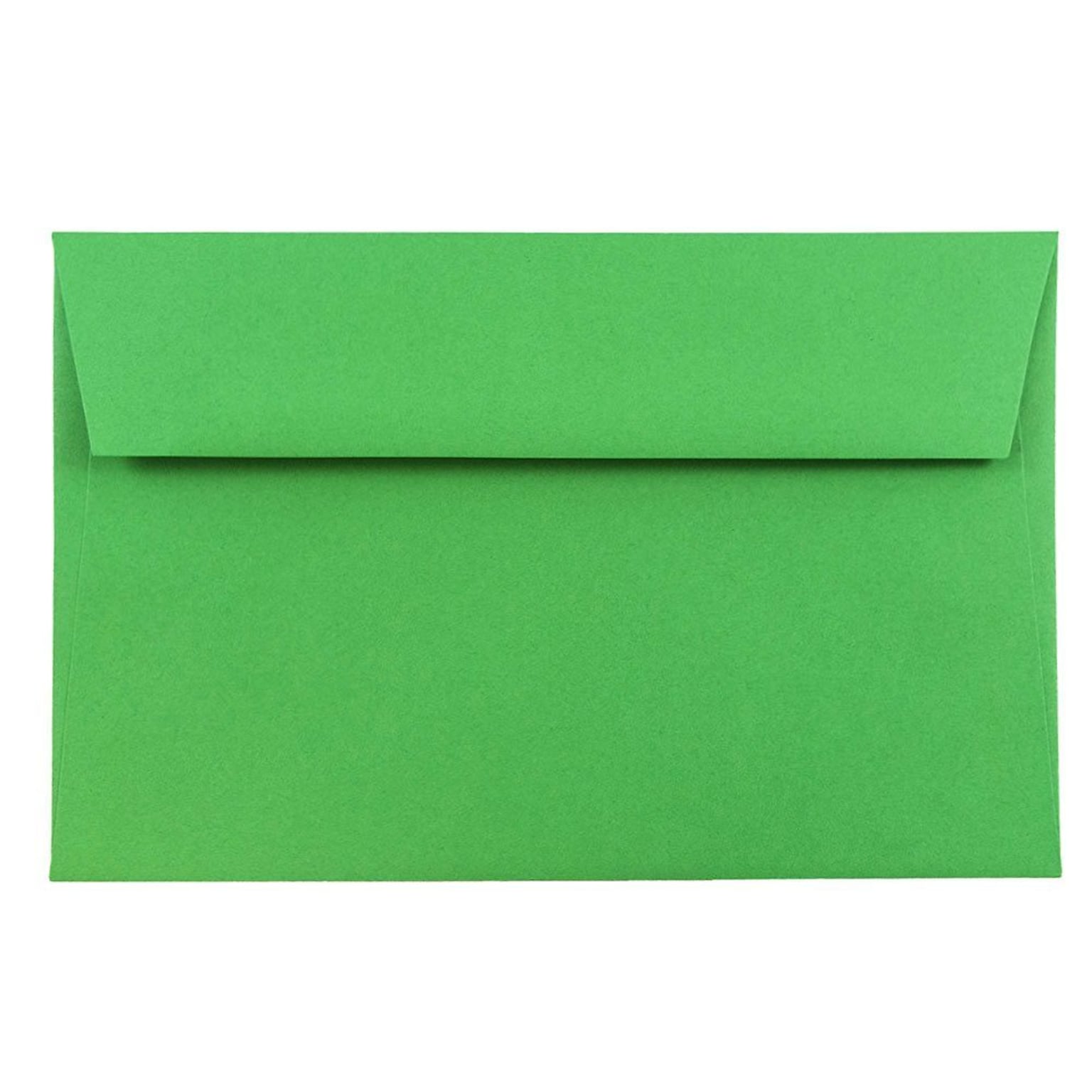 JAM Paper® A9 Colored Invitation Envelopes, 5.75 x 8.75, Green Recycled, Bulk 1000/Carton (98176B)
