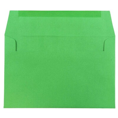 JAM Paper® A9 Colored Invitation Envelopes, 5.75 x 8.75, Green Recycled, Bulk 250/Box (98176H)