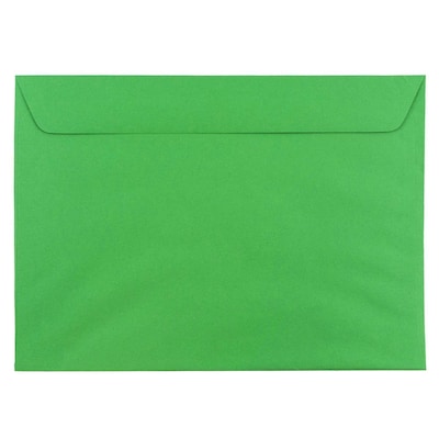 JAM Paper 9 x 12 Booklet Envelopes, Green Recycled, 25/Pack (154124)