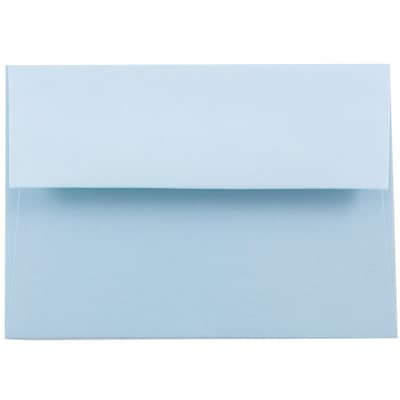 JAM Paper® Blank Greeting Cards Set, A6 Size, 4.75 x 6.5, Baby Blue, 25/Pack (304624579)