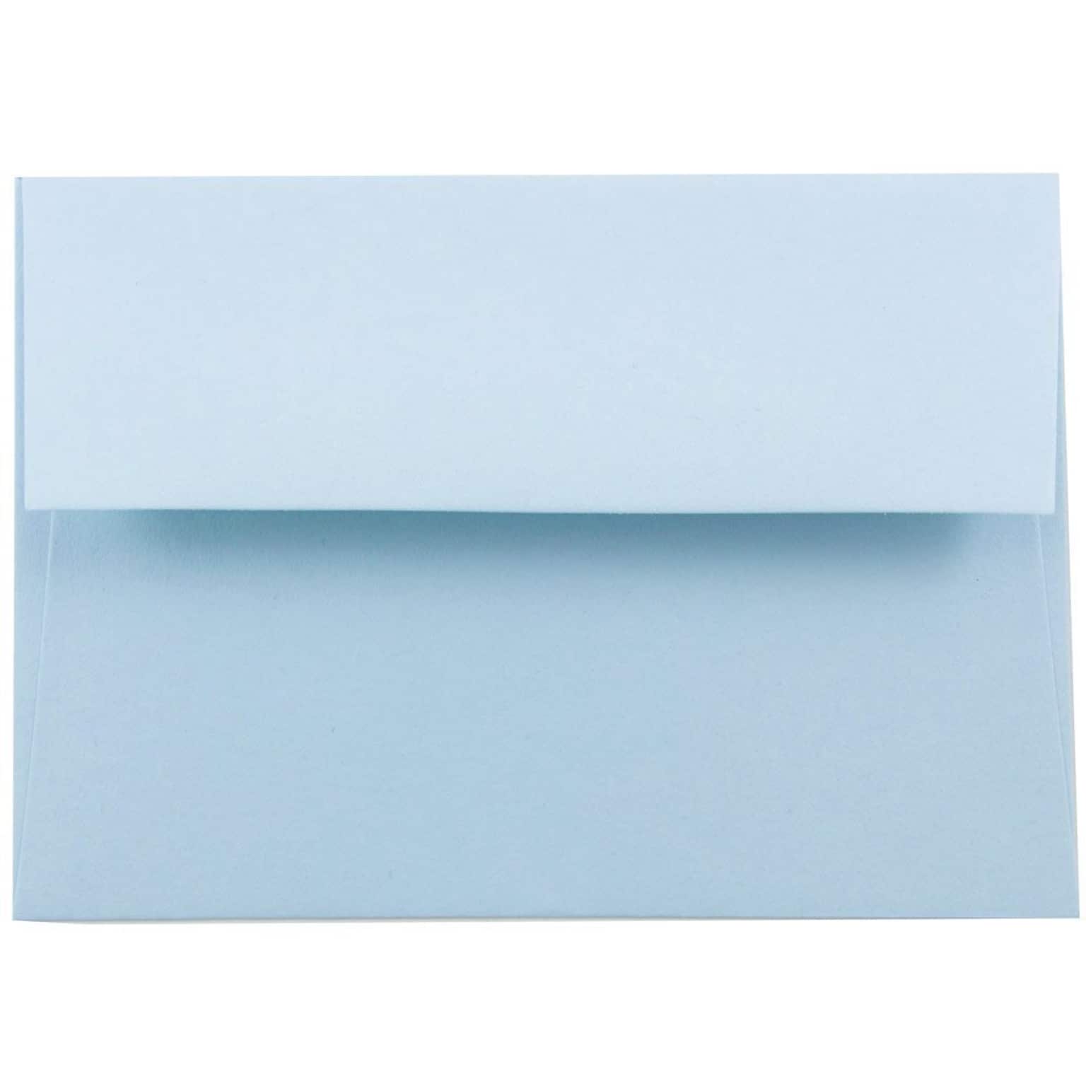 JAM Paper® A7 Invitation Envelopes, 5.25 x 7.25, Baby Blue, 50/Pack (155628I)