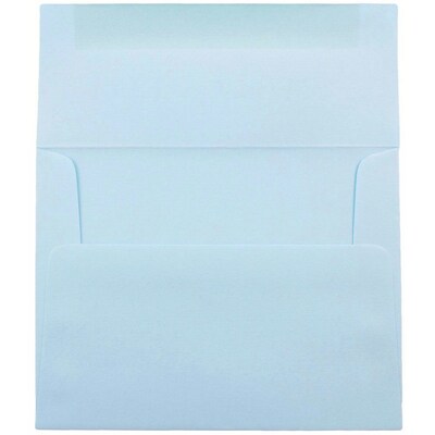 JAM Paper® A7 Invitation Envelopes, 5.25 x 7.25, Baby Blue, 50/Pack (155628I)