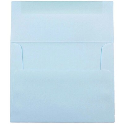 JAM Paper A6 Invitation Envelopes, 4.75 x 6.5, Baby Blue, 50/Pack (155626I)