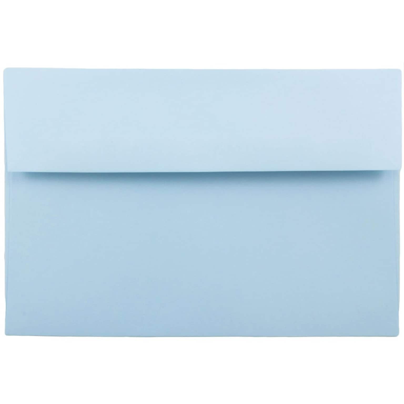 JAM Paper A9 Invitation Envelopes, 5.75 x 8.75, Baby Blue, 50/Pack (155699I)