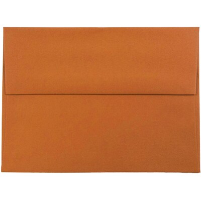 JAM Paper® A6 Invitation Envelopes, 4.75 x 6.5, Dark Orange, 25/Pack (157457)
