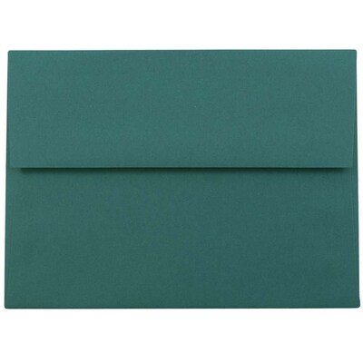 JAM Paper® Blank Greeting Cards Set, A2 Size, 4.375 x 5.75, Teal, 25/Pack (304624622)