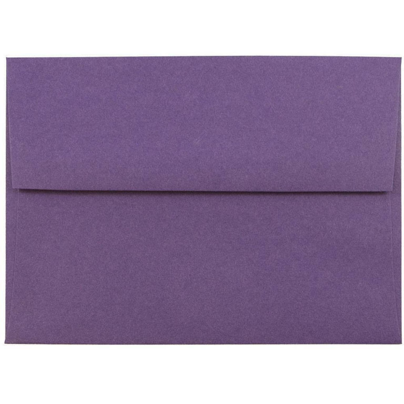 JAM Paper® A6 Invitation Envelopes, 4.75 x 6.5, Dark Purple, 25/Pack (157465)