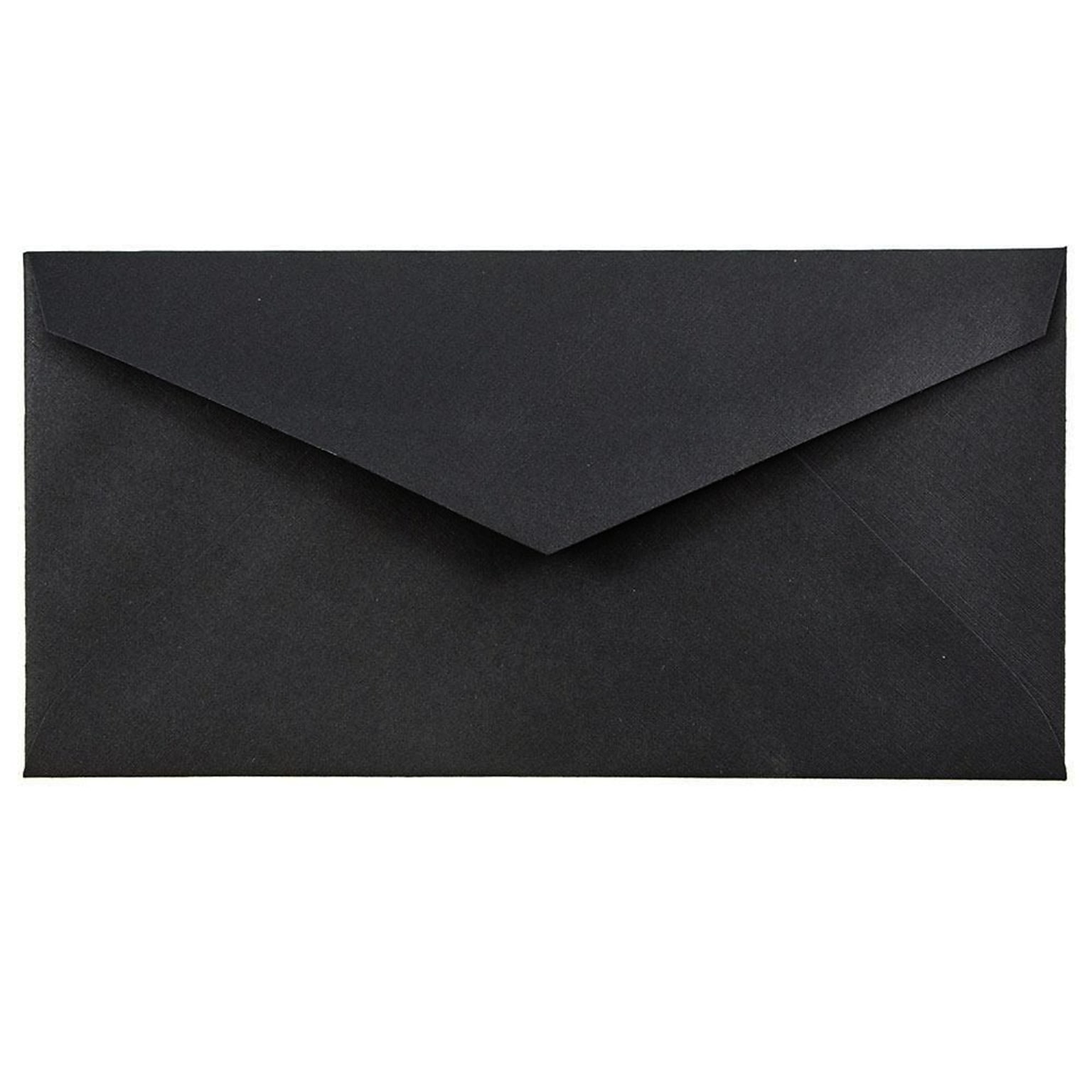 JAM Paper Monarch Envelopes, 3.875 x 7.5, Black Linen, 50/Pack (317572I)