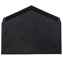 JAM Paper Monarch Envelopes, 3.875 x 7.5, Black Linen, 25/Pack (317572)