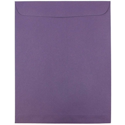 JAM Paper 10 x 13 Open End Catalog Envelopes, Dark Purple, 25/Pack (1287032)
