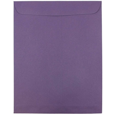 JAM Paper 10 x 13 Open End Catalog Envelopes, Dark Purple, 10/Pack (1287032C)