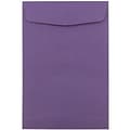 JAM Paper 6 x 9 Open End Catalog Envelopes, Dark Purple, 10/Pack (1287033D)