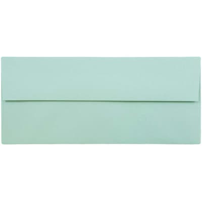 JAM Paper #10 Business Envelope, 4 1/8 x 9 1/2, Aqua Blue, 25/Pack (1523976)