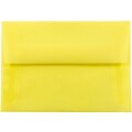 JAM Paper® 4Bar A1 Translucent Vellum Invitation Envelopes, 3.625 x 5.125, Primary Yellow, Bulk 250/Box (1591616H)