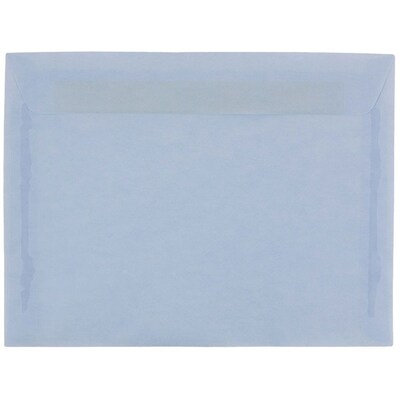 JAM Paper® 9 x 12 Booklet Envelopes, Translucent Vellum Surf Blue, 25/pack (1592173)