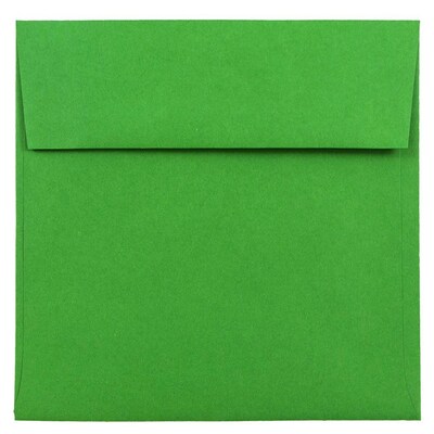 JAM Paper 6 x 6 Square Colored Invitation Envelopes, Green Recycled, 25/Pack (2792267)