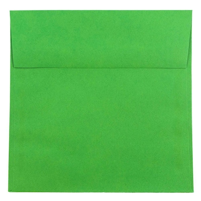 JAM Paper 8.5 x 8.5 Square Colored Invitation Envelopes, Green Recycled, 25/Pack (2792295)
