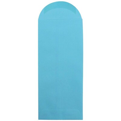 JAM Paper Open End #11 Currency Envelope, 4 1/2 x 10 3/8, Blue Brite Hue, 50/Pack (3156390I)