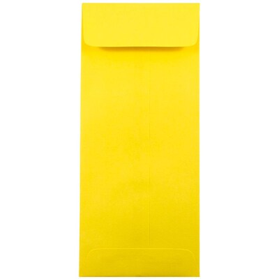 JAM Paper Open End #10 Currency Envelope, 4 1/8 x 9 1/2, Yellow, 50/Pack (15877I)
