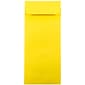 JAM Paper Open End #10 Currency Envelope, 4 1/8" x 9 1/2", Yellow, 50/Pack (15877I)
