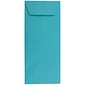 JAM Paper Open End #12 Currency Envelope, 4 3/4" x 11", Sea Blue Brite Hue, 50/Pack (3156397I)