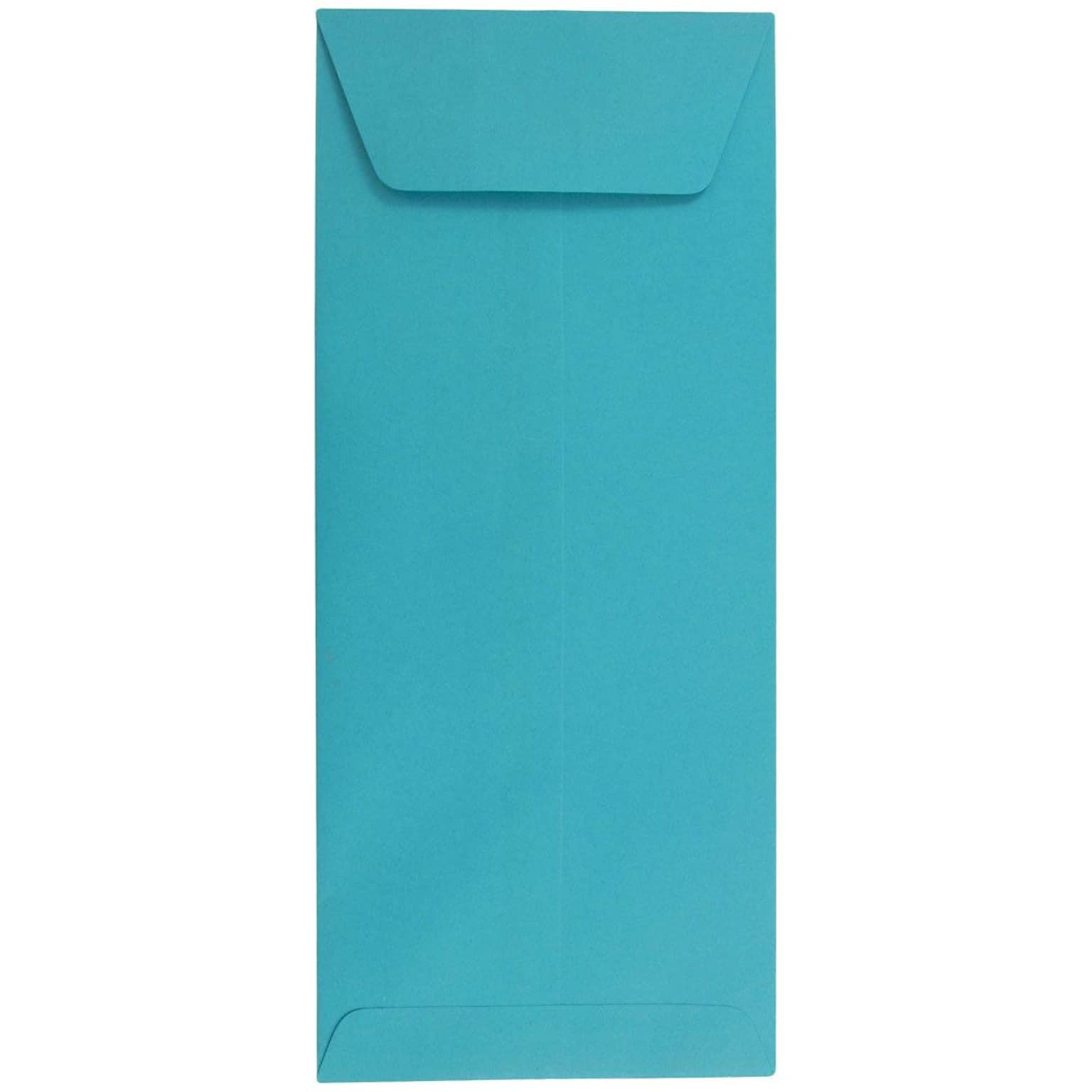 JAM Paper Open End #12 Currency Envelope, 4 3/4 x 11, Sea Blue Brite Hue, 50/Pack (3156397I)