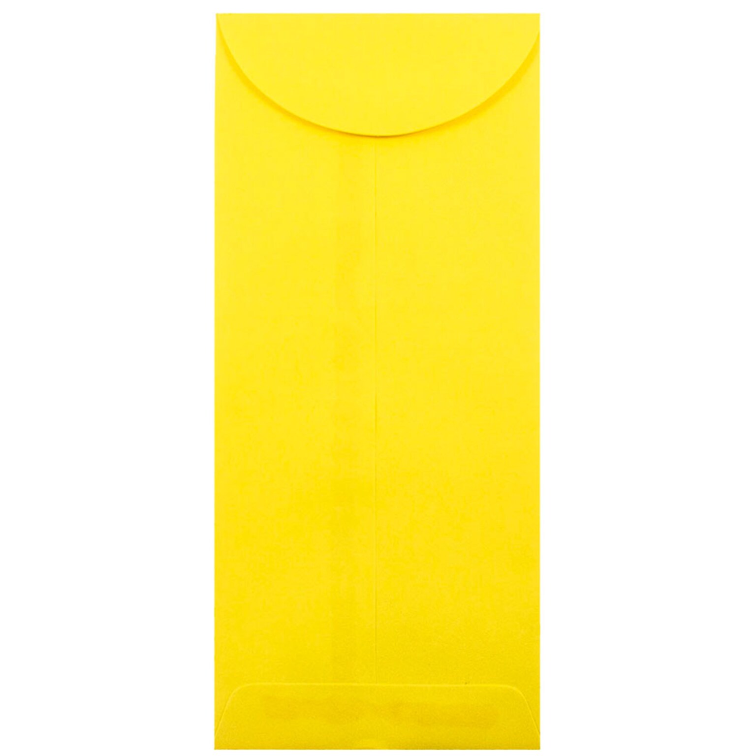 JAM Paper Open End #12 Currency Envelope, 4 3/4 x 11, Yellow Brite Hue, 50/Pack (3156400I)