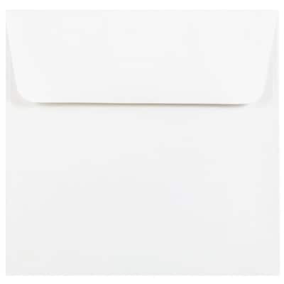 JAM Paper 6 x 6 Square Foil Lined Invitation Envelopes, White with Gold Foil, 25/Pack (3244689)