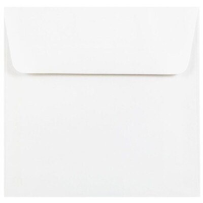 JAM Paper 6 x 6 Square Foil Lined Invitation Envelopes, White with Gold Foil, 25/Pack (3244689)