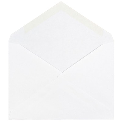 JAM Paper® 4Bar A1 Invitation Envelopes with V-Flap, 3.625 x 5.125, White, Bulk 1000/Carton (0402320