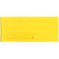 JAM Paper #10 Business Window Envelope, 4 1/8" x 9 1/2", Yellow, 50/Pack (5156482I)