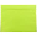 JAM Paper 9 x 12 Booklet Colored Envelopes, Ultra Lime Green, 25/Pack (5156771)