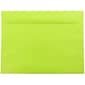 JAM Paper 9 x 12 Booklet Colored Envelopes, Ultra Lime Green, 25/Pack (5156771)