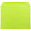JAM Paper® 9 x 12 Booklet Colored Envelopes, Ultra Lime Green, 25/Pack (5156771)