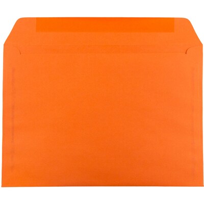 JAM Paper 9 x 12 Booklet Colored Envelopes, Orange Recycled, 25/Pack (5156772)