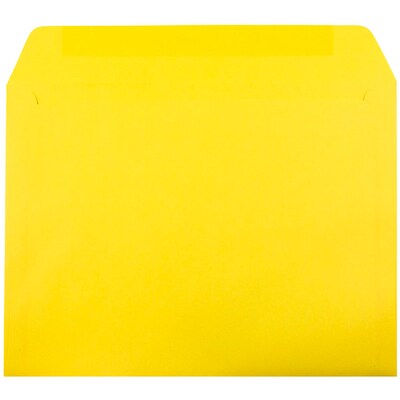 JAM Paper Booklet Envelope, 9 x 12, Yellow, 250/Box (5156775H)