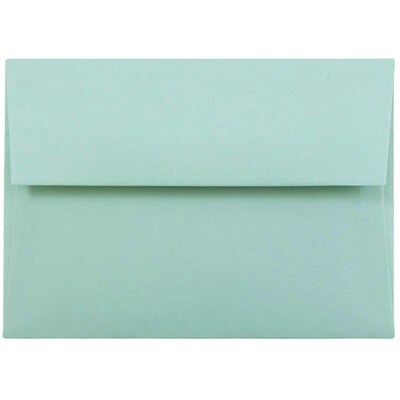 JAM Paper 4Bar A1 Invitation Envelopes, 3.625 x 5.125, Aqua Blue, 25/Pack (5157439)