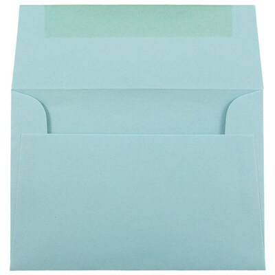 JAM Paper 4Bar A1 Invitation Envelopes, 3.625 x 5.125, Aqua Blue, 25/Pack (5157439)