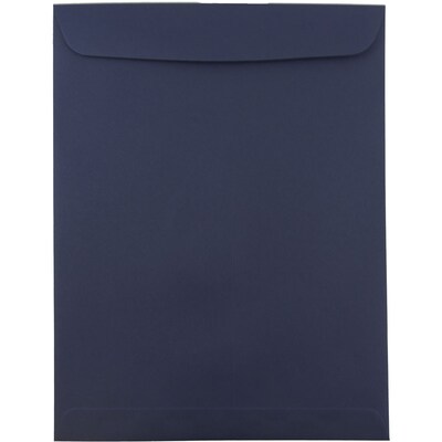 JAM Paper Open End Open End #13 Catalog Envelope, 10 x 13, Navy Blue, 100/Pack (12828427B)