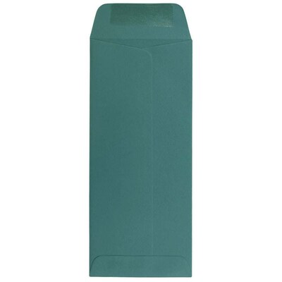 JAM Paper Open End #10 Currency Envelope, 4 1/8 x 9 1/2, Teal, 50/Pack (21512995I)