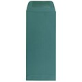 JAM Paper Open End #10 Currency Envelope, 4 1/8 x 9 1/2, Teal, 50/Pack (21512995I)