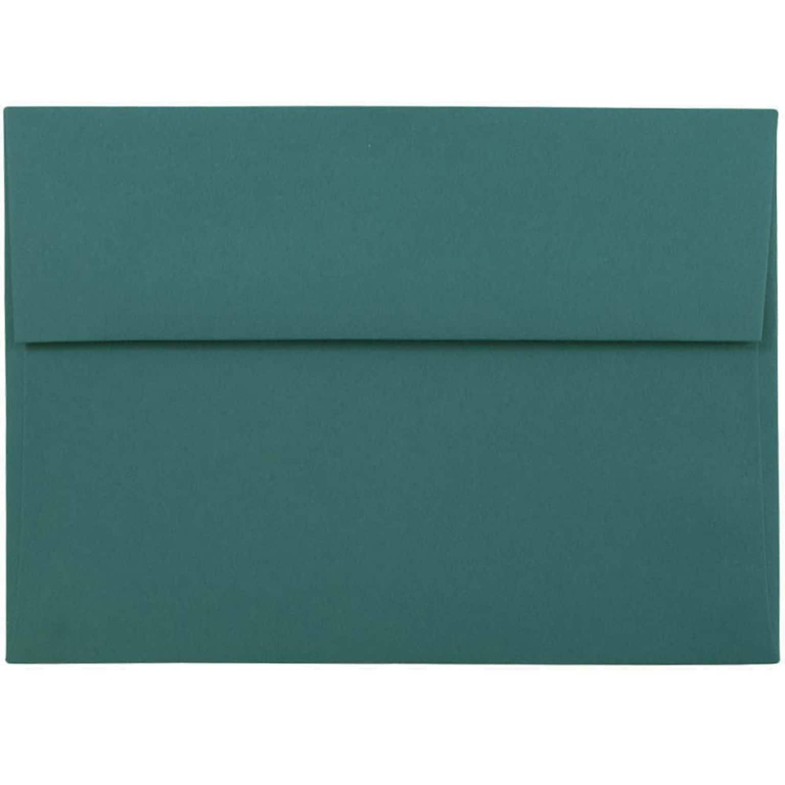 JAM Paper® A7 Invitation Envelopes, 5.25 x 7.25, Teal, 50/Pack (21517152I)