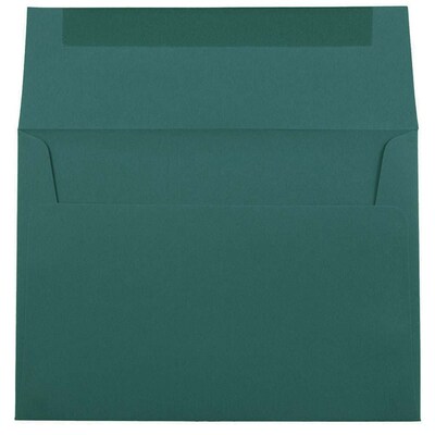 JAM Paper® A7 Invitation Envelopes, 5.25 x 7.25, Teal, 50/Pack (21517152I)