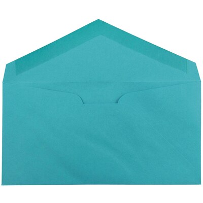 JAM Paper® Monarch Colored Envelopes, 3.875 x 7.5, Sea Blue Recycled, 25/Pack (34097576)