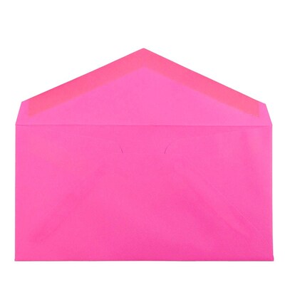 JAM Paper Monarch Open End Invitation Envelope, 3 7/8" x 7 1/2", Brite Hue Ultra Fuchsia Pink, 500/Pack (34097578H)