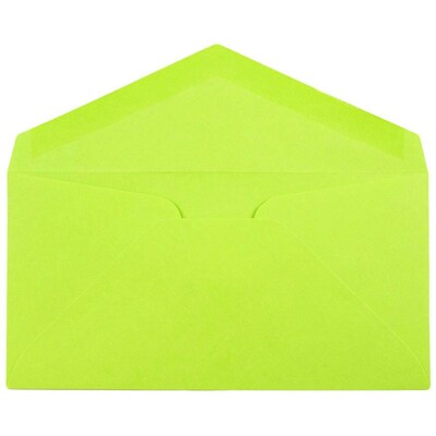 JAM Paper Monarch Envelopes, 3.875 x 7.5, Ultra Lime Green, Bulk 1000/Carton (34097579B)